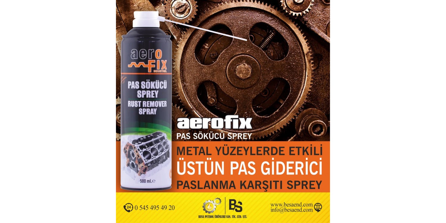AEROFIX PAS SÖKÜCÜ SPREY (500 ML) PAS SÖKÜCÜ SPREY